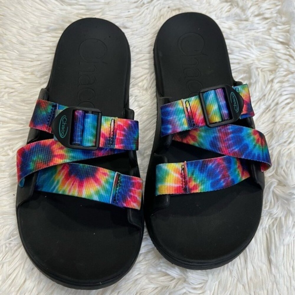 Chaco Chillo slide sandals tie dye size 6